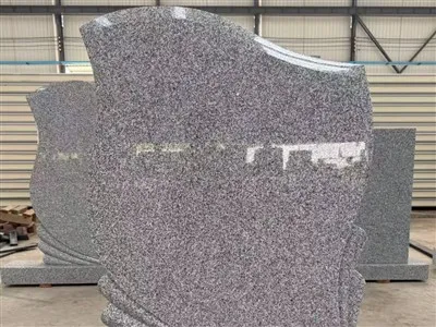 Monumento in granito con bordo ondulato grigio Cambogia|Design in stile rumeno